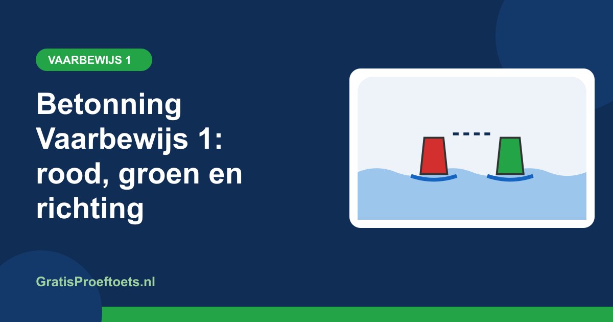 Illustratie bij het artikel "Betonning Vaarbewijs 1: rood, groen en richting" (Vaarbewijs 1)
