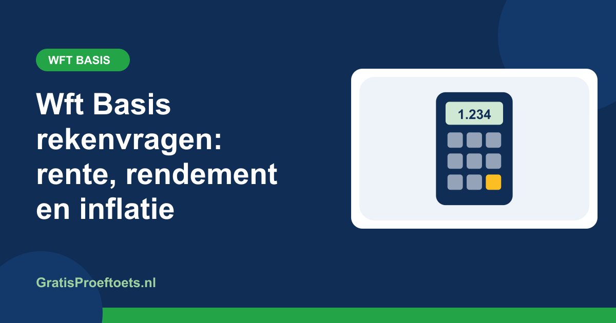 Illustratie bij het artikel "Wft Basis rekenvragen: rente, rendement en inflatie" (Wft Basis)